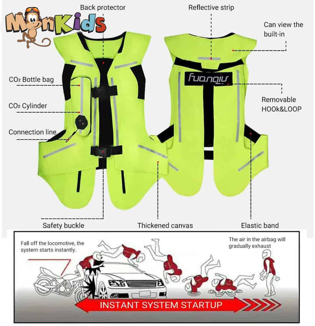 Chaleco con Airbag para Motociclistas, Imp. MonKids Motoquero - Imagen 3