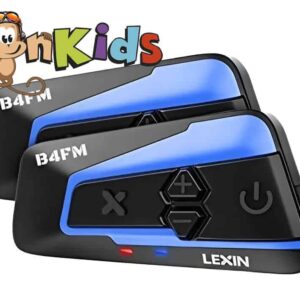 Intercomunicador Moto, Bluetooth Lexin B4FM-X Para Casco, 2 Uni, Imp. MonKids.cl